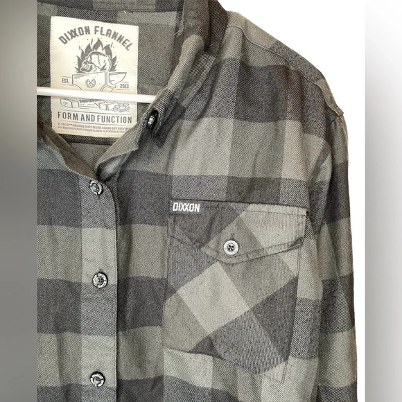 Dixxon Women’s Form And Function D-Tech Black/Gray Plaid Flannel Size XL - Picture 3 of 8